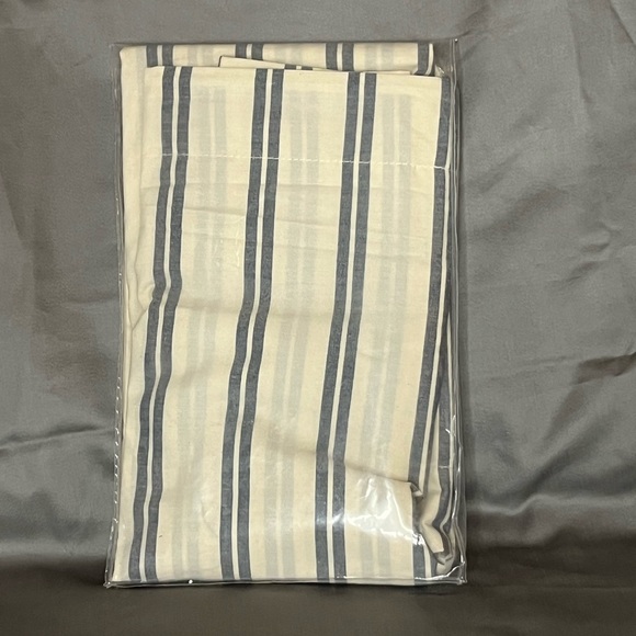 The Company Store Narrow Stripe Classic Cool Cotton Percale Pillow Sham-Euro - Picture 5 of 6